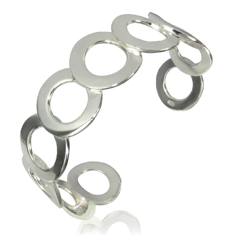 Silverarmband - cirklar armring bangle